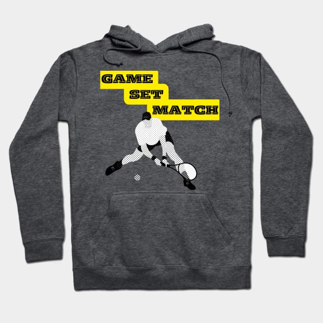 Game, Set, Match -Tennis Mania Hoodie by MinnieWilks